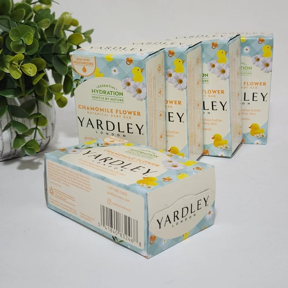 Yardley London Chamomile Flower Nourishing Baby Bath Bar Soap 4 oz ~ Lot of 5